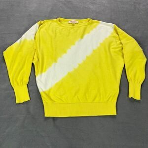 Philosophy Republic Womens Sweater Small Yellow Tie Dye‎ Long Sleeve Pullover